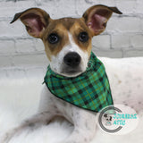 Green Plaid Dog Bandana