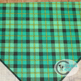 Green Plaid Dog Bandana