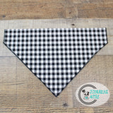 Black and White Checkered Dog Bandana