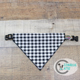 Black and White Checkered Dog Bandana