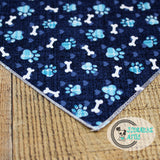 Navy Pawprint Dog Bandana