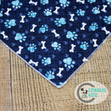 Navy Pawprint Dog Bandana