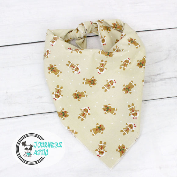 Christmas Gingerbread Man Dog Bandana