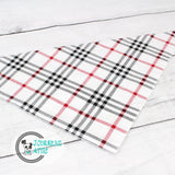 Red and Navy Plaid Dog Bandana