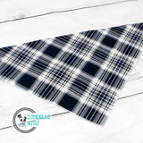 Navy Plaid Christmas Dog Bandana