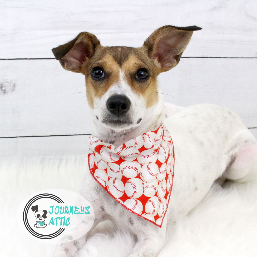 Over the Collar Baseball Pet Bandana 