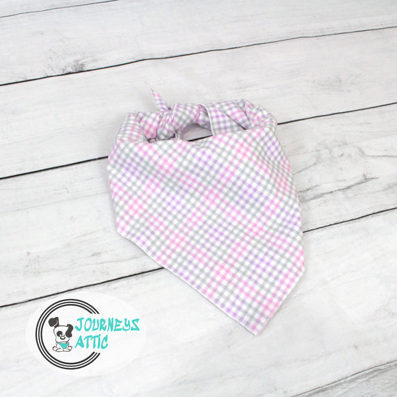 Easter Plaid Flannel Dog Bandana