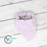 Easter Plaid Flannel Dog Bandana