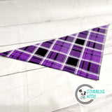 Halloween Purple Black Plaid Dog Bandana