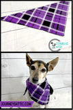 Halloween Purple Black Plaid Dog Bandana