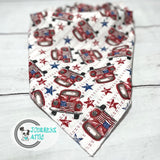 Red truck Patriotic 4th of July Dog Bandana