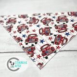 Red truck Patriotic 4th of July Dog Bandana