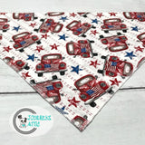 Red truck Patriotic 4th of July Dog Bandana