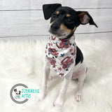 Red truck Patriotic 4th of July Dog Bandana