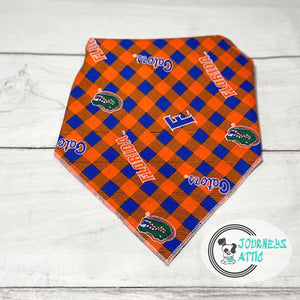 Plaid Florida Gators Dog Bandana