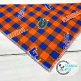 Plaid Florida Gators Dog Bandana