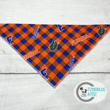 Plaid Florida Gators Dog Bandana