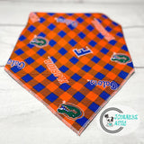 Plaid Florida Gators Dog Bandana