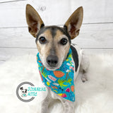 Surfer Palm Trees Beach Dog Bandana