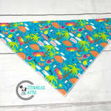 Surfer Palm Trees Beach Dog Bandana