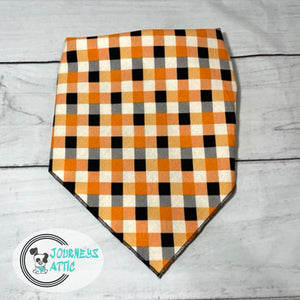 Buffalo Plaid Halloween Dog Bandana