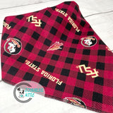 Plaid FSU Florida State Seminoles Dog Bandana