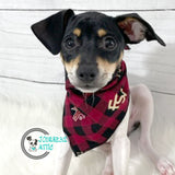 Plaid FSU Florida State Seminoles Dog Bandana